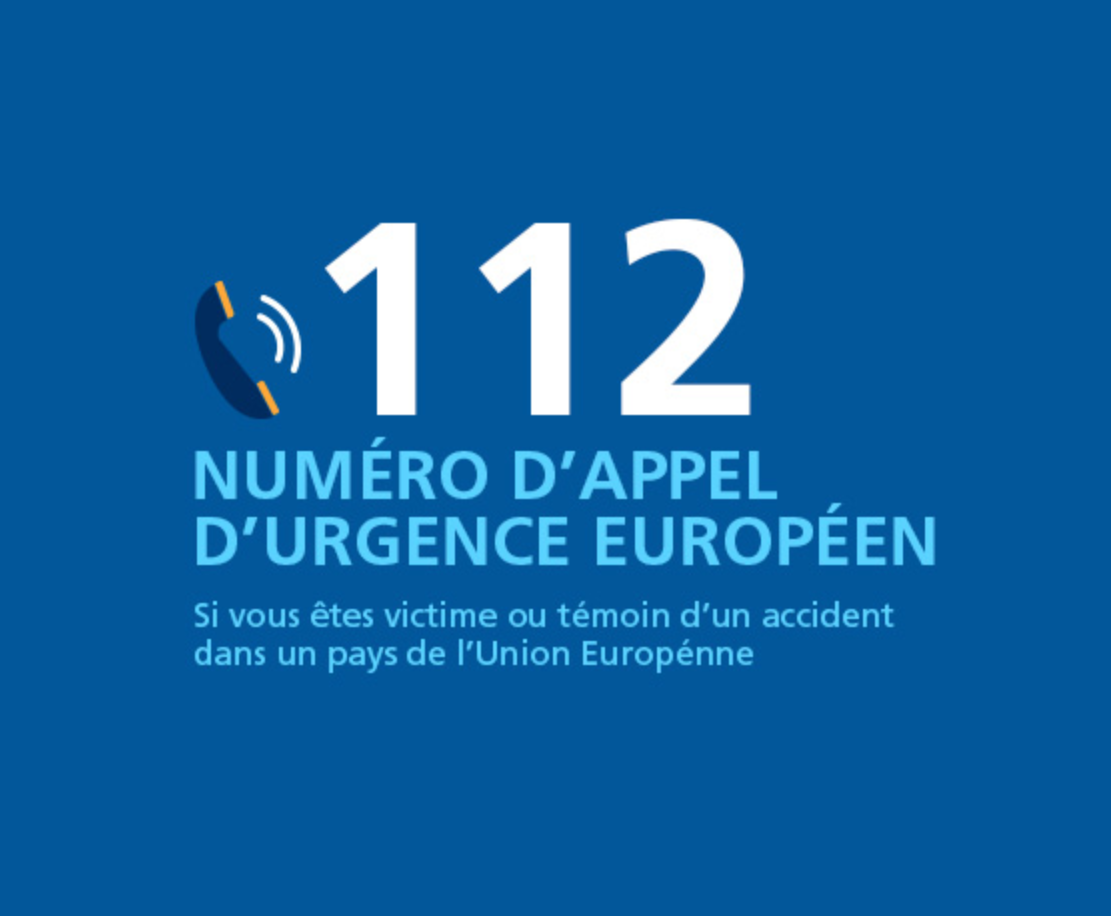 Numéro d'appel d'urgence européen le 112 